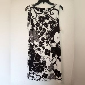 Connected Apparel -Brown and White Dress-Size 12